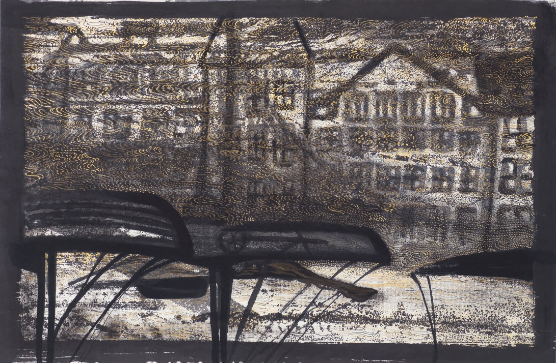 21倒影的倒影 2016 紙本水墨設色45x69.5cm