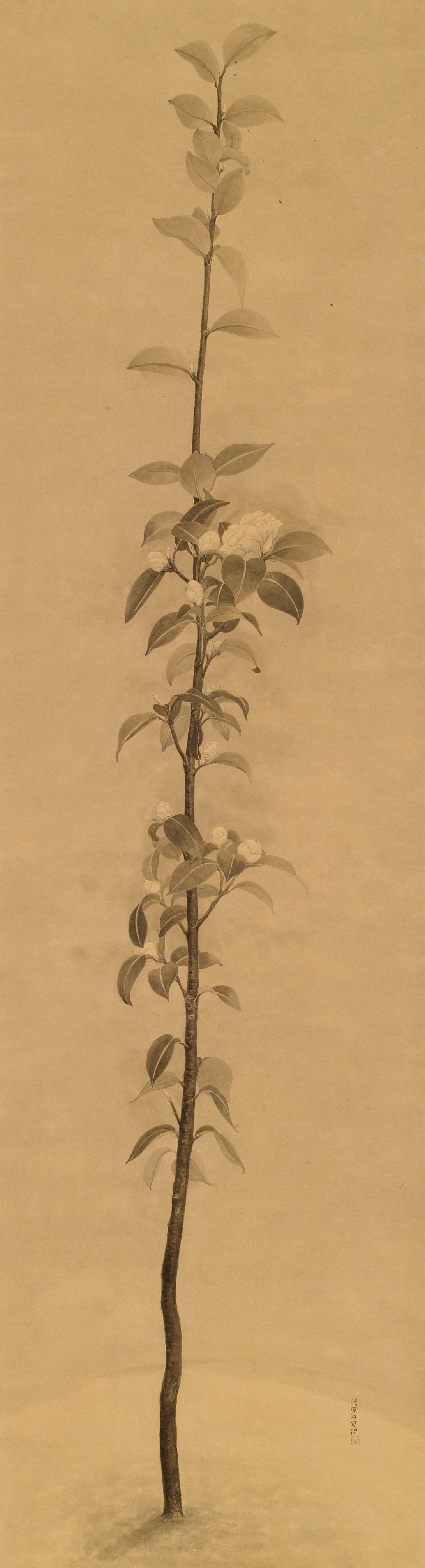 28 獨立 2014 水墨、泥金宣 141x38cm(6才)