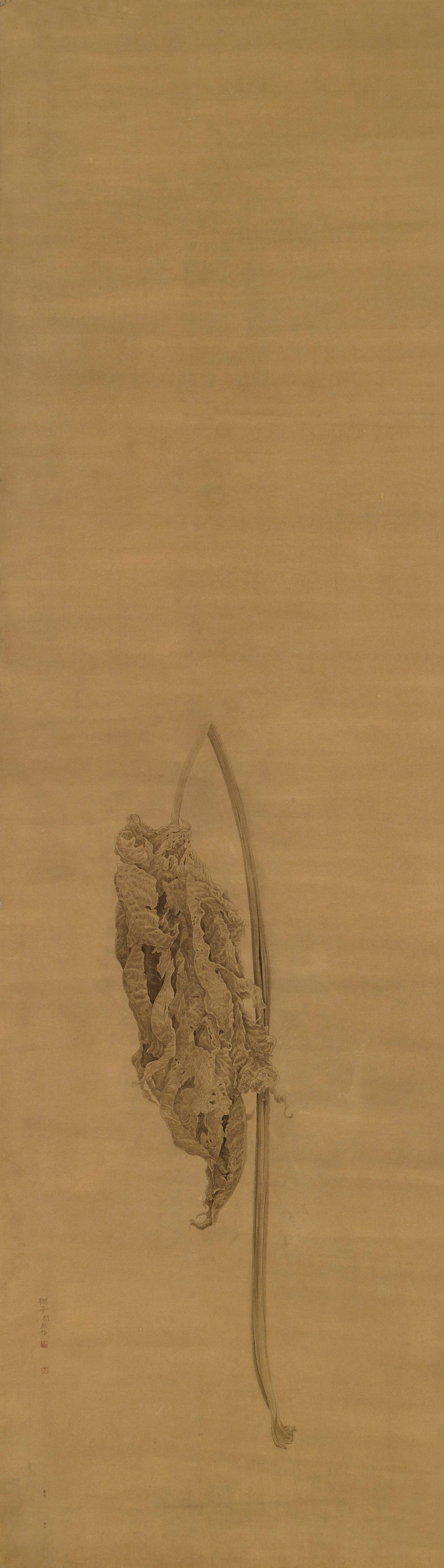 32楔子 2014 水墨、泥金宣 141x40cm(6.3才)