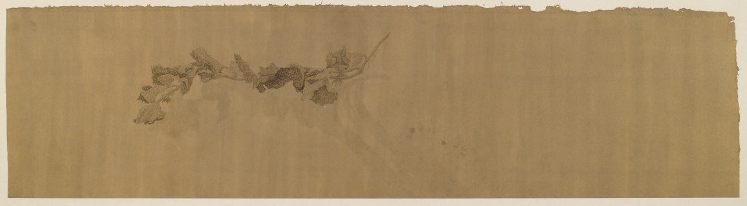 33 跋 2014 水墨、泥金宣 35x140cm(5.4才)