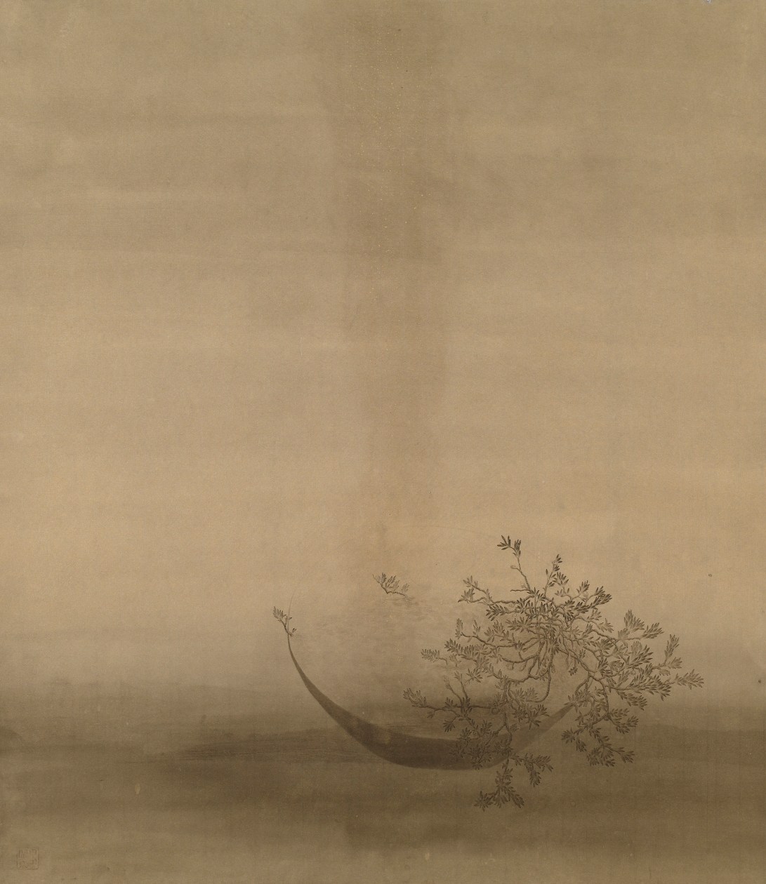 37低見塵埃 2015 水墨、泥金宣 73x63.5cm(5才)