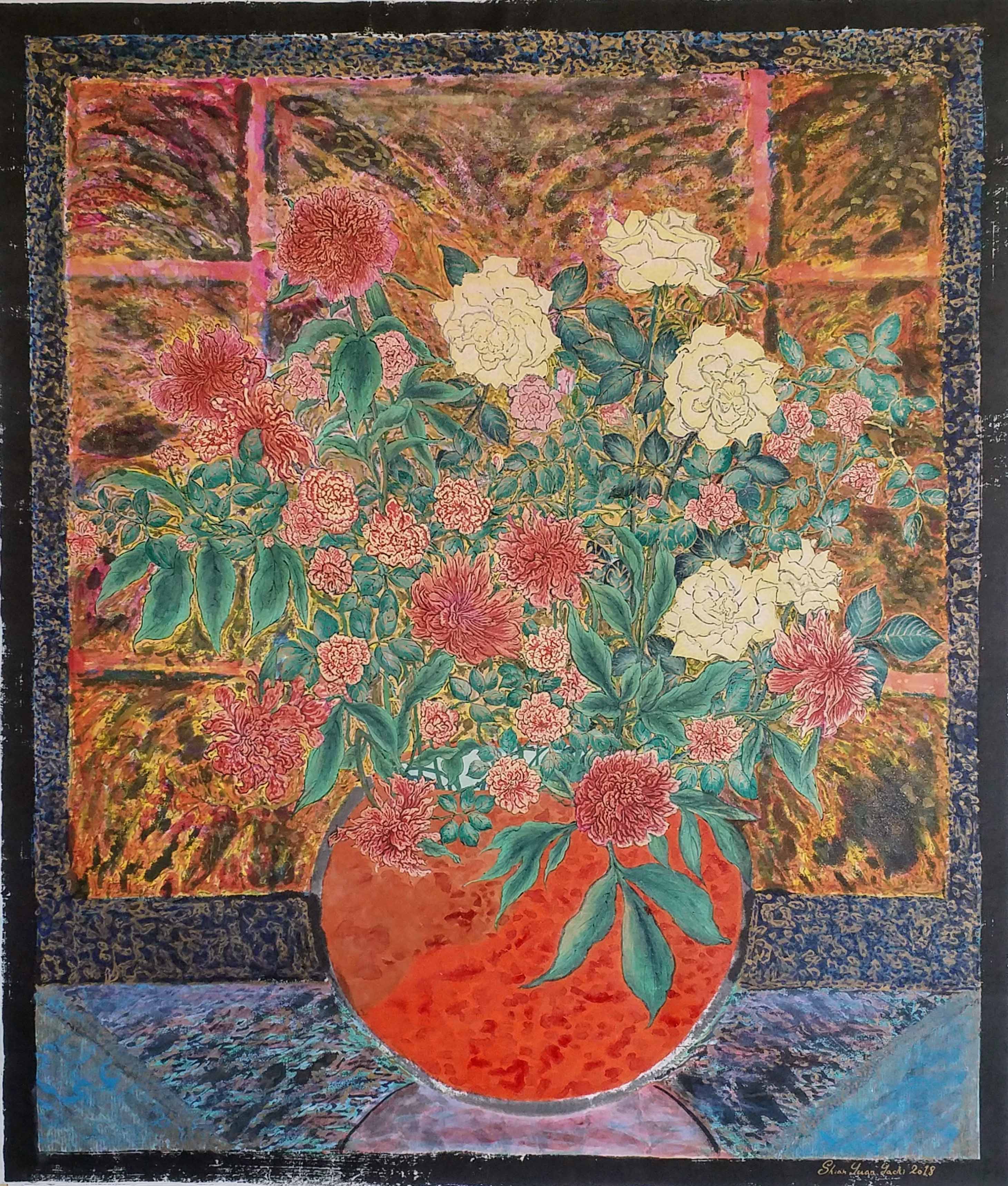 03 Hagen Min 2018 ink and water-based color on rice paper 144x134cm