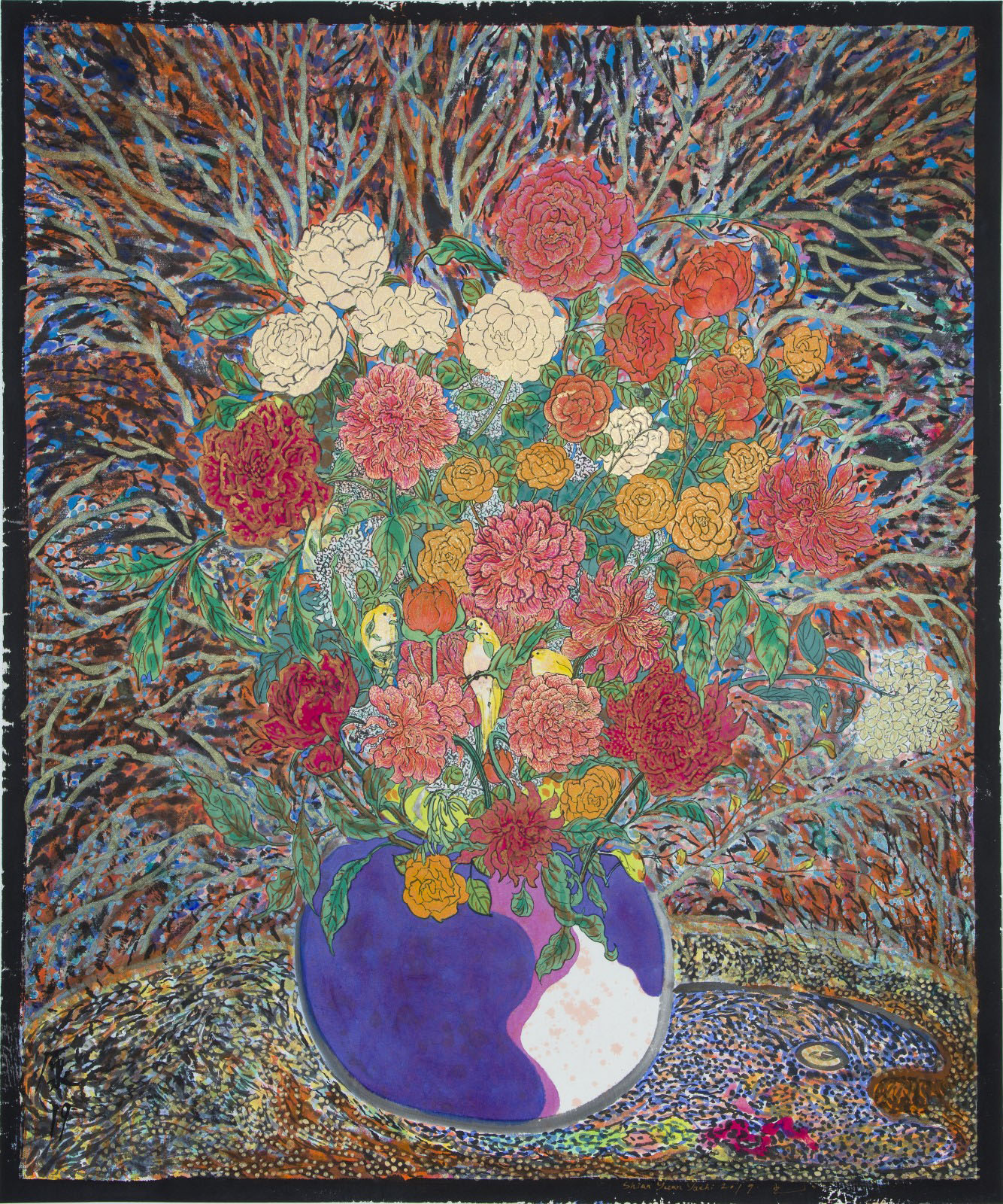 You and me and him meet here together, 2019 144x120cm